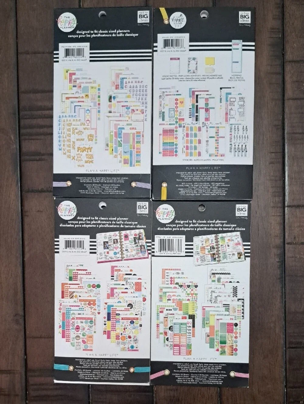 4 Happy Planner Sticker Books